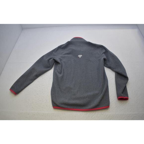 Columbia PFG Fleece Sweater Snap Neck Gray Long Sleeve Pullover Womens Sz Large - Picture 8 of 9